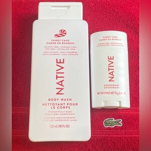 NEW Native Candy Cane Body Wash and Deodorant Set